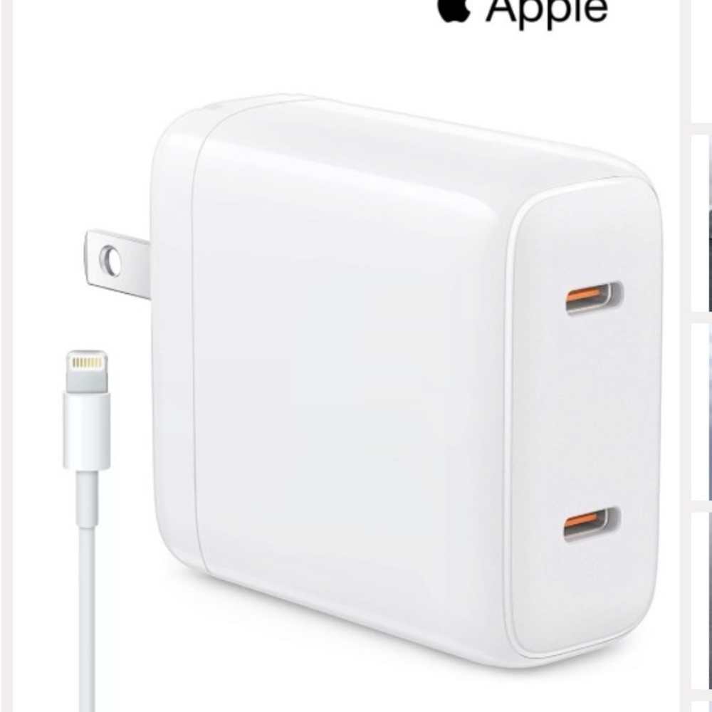 WEMISS CH-A1 40W Dual-Port PD Type-C Fast Charger AND 4ft USB-C Lightning cable